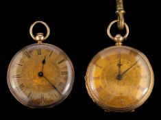 An 18 carat gold pocket watch,