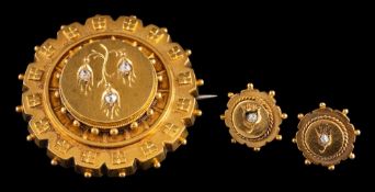A late Victorian diamond brooch,