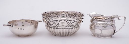 A George V silver Britannia standard quaiche, maker Harry Freeman, London,