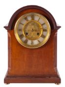 Roblin & Fils Frères Paris a mahogany mantel clock: the eight-day duration movement striking the