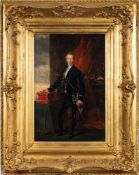 Circle of Thomas Lawrence [1769-1830]- The Diplomat,: full-length standing with sword,