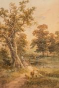 Henry Earp [1831-1914]- A Sussex farmyard; A Sussex river landscape,:- a pair,