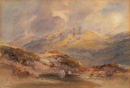 William Leighton Leitch [1804-1883]- An upland valley,:- watercolour, 23 x 33.5cm. * Provenance.