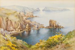 * Ethel Sophia Cheeswright [1874-1977]- Sark coastal views,:- two both signed,