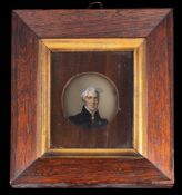 English School 19th Century- A miniature portrait of the Duke of Wellington,:- enamels on glass,