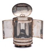 A 19th Century Campaign double candle lamp,