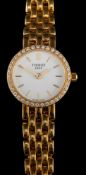 Tissot, an 18 carat gold and diamond wristwatch,: no.
