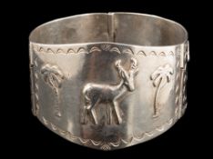 A silver cuff bangle by Haglund,