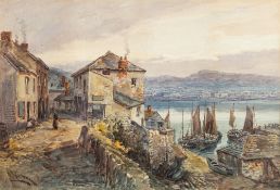 Alfred Leyman [1856-1933]- Kingswear with Dartmouth in the distance,