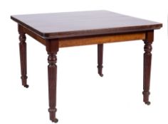 A late 19th Century mahogany dining table:, of small size,