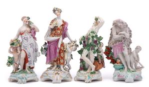 A matched set of four Derby figures of the Classical Seasons: after the Meissen originals modelled