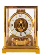 Jaeger-LeCoultre Atmos mantel clock: the front of the caliber 528-8 movement stamped