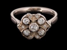 An 18 carat gold diamond ring,