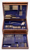 An Edward VII silver Old English pattern part flatware service, maker Josiah Williams & Co, London,
