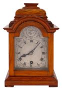 A small Edwardian mahogany bracket clock: the eight-day duration,