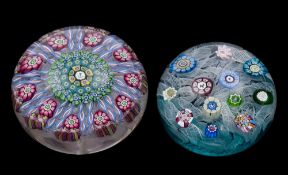 Two Perthshire millefiori paperweights: comprising a limited edition example with central thistle