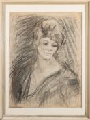 Albert De Bellroche [1864-1944]- Portrait of a lady, head and shoulders,