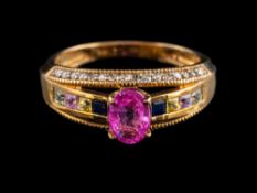 A multi gem set ring,