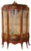 A large kingwood, gilt metal mounted and glazed vitrine in Louis XV taste,