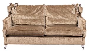 An upholstered Knole sofa by Bright's of Nettlebed, modern,