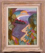 * Zdzislaw Ruszkowski [1907-1990] - View over Charmouth Bay,:- signed bottom right, oil on canvas,