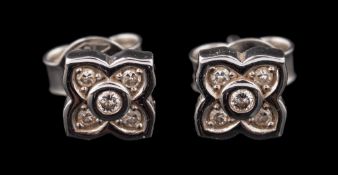 A pair of 'Ophelia' diamond earrings by Victoria Buckley,