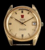 Omega, Electronic, Seamaster, Chronometer, a wristwatch,: the dial with baton markers,