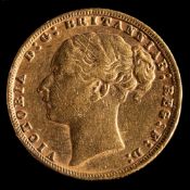 A Victoria gold sovereign,: 1874, 8g.