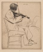* Robert Sargent Austin [1895-1973]- Study of Charles Austin playing the violin,
