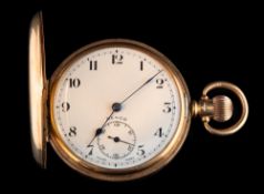 A 9 carat gold pocket watch by Dennison Watch Case Co Ltd,