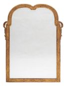 A 19th Century giltwood double dome wall mirror in the early 18th Century manner:,