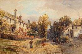Alfred Leyman [1856-1933]- Tipton St John, near Sidmouth,:- signed bottom left watercolour, 34.