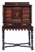 A 19th Century Flemish simulated scarlet tortoiseshell,