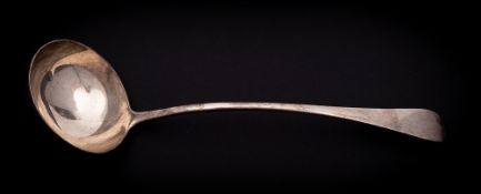 A George V silver Old English pattern soup ladle, maker Francis Higgins & Son Ltd, London,