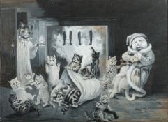 Louis Wain [1860-1939]- The Night Before Christmas,