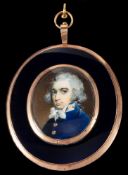 George Engleheart [1752-1829]- A miniature portrait of a naval officer said to be Captain Lucius