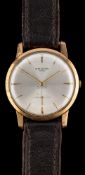 Oriosa, a 9 carat gold wristwatch,: the dial with baton markers,