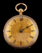 An 18 carat gold pocket watch,
