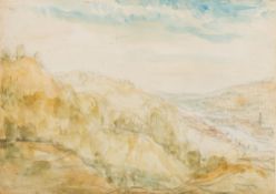 Philip Wilson Steer [1860- 1942] - Valley landscape,