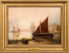 John Berney Crome [1794-1842]- Yarmouth Beach,:- oil on panel, 25 x 35cm. * Provenance.