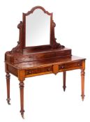 A Victorian mahogany dressing table, mid 19th century,