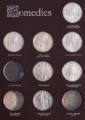 A sterling silver proof part set 