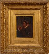 Attributed to Erskine Nichol [185-1904]- Young Man, head and shoulders, with clay pipe,