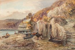 Alfred Leyman [1856-1933]- Clovelly,:- signed bottom left watercolour, 36 x 53cm.