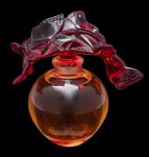 A Lalique Cristal scent bottle Papillon Rouge: from the Flacon Collection edition 2011,