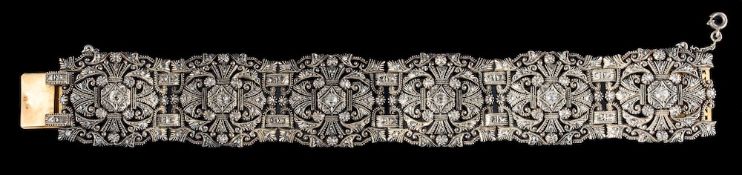 A late 19th century Portuguese diamond bracelet,: circa 1890,