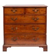 A George III mahogany and inlaid rectangular chest:,