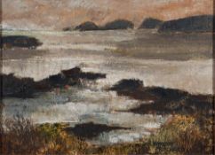 * Gwilym Pritchard [1931-2015]- An island bay,:- signed bottom right oil on canvas, 29 x 40cm.