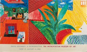 Two David Hockney exhibtion posters, 'Mulholland Drive: The Road to The Studio',