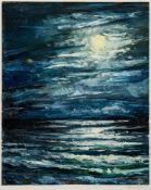 * Brian Graham [Contemporary] - Moonlight over the Ocean; A Stormy Sunset,:- two,